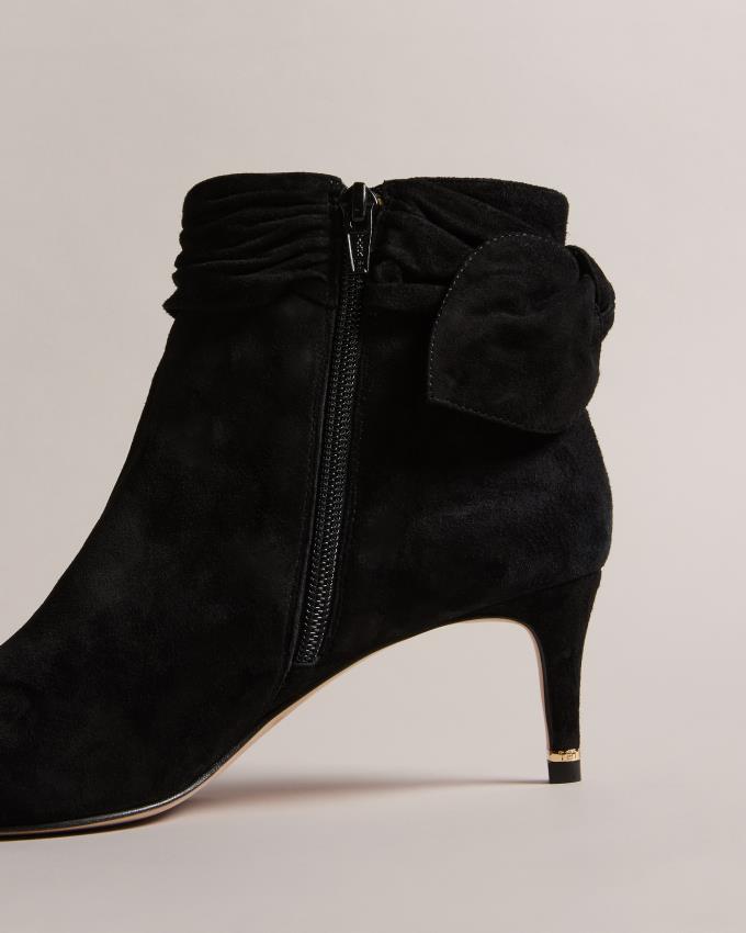 Bottines Ted Baker Suede Bow Detail Noir Femme | WOZ-36177613